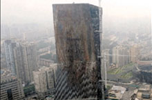 Renovations Begin on Burnt CCTV Tower