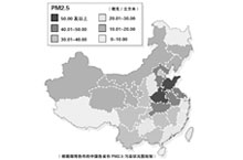 PM2.5 Concentration in Chinese Provinces Triple the WHO Quota