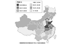 PM2.5 Concentration in Chinese Provinces Triple the WHO Quota