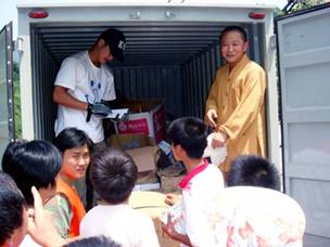 Wu Jing delivering supplies