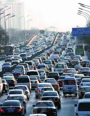 Traffic jam in Beijing 
