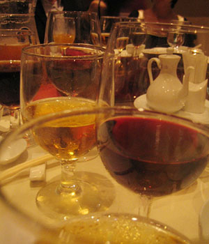  Chinese banquet with Chinese wine