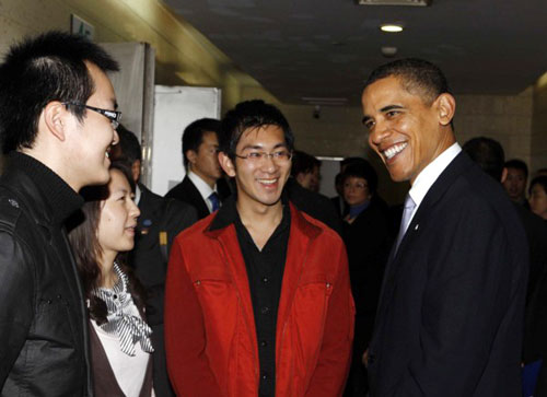 Obama In Dialogue With China's Youth in Shanghai, Nov. 16