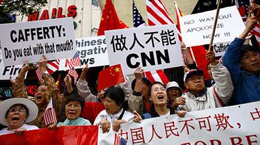 Protests over biased and sloppy western media coverage of china
