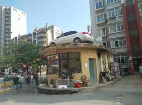 car on roof