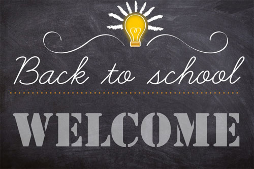 Back to school blackboard