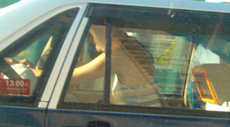 Foreign Couple Get Hot and Heavy in the Back of a Taxi in Shanghai