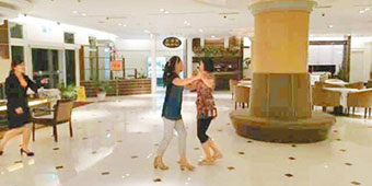 Dancing Ayis’ Antics Cut Short by Taiwan Hotel Staff 