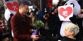Ukrainian Girl Proposes to Boyfriend in Panda Costume