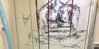 Illegal Graffiti: Foreign Teen Caught Tagging Shanghai Metro Car 