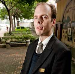 He&rsquo;s tall, make him a bodyguard. 